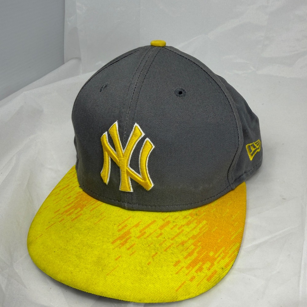 New York Yankees New Era 9FIFTY Snapback Hat Grey Yellow Orange MLB Cap M-L